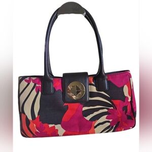 Kate Spade Black and Pink Floral Shoulder Bag